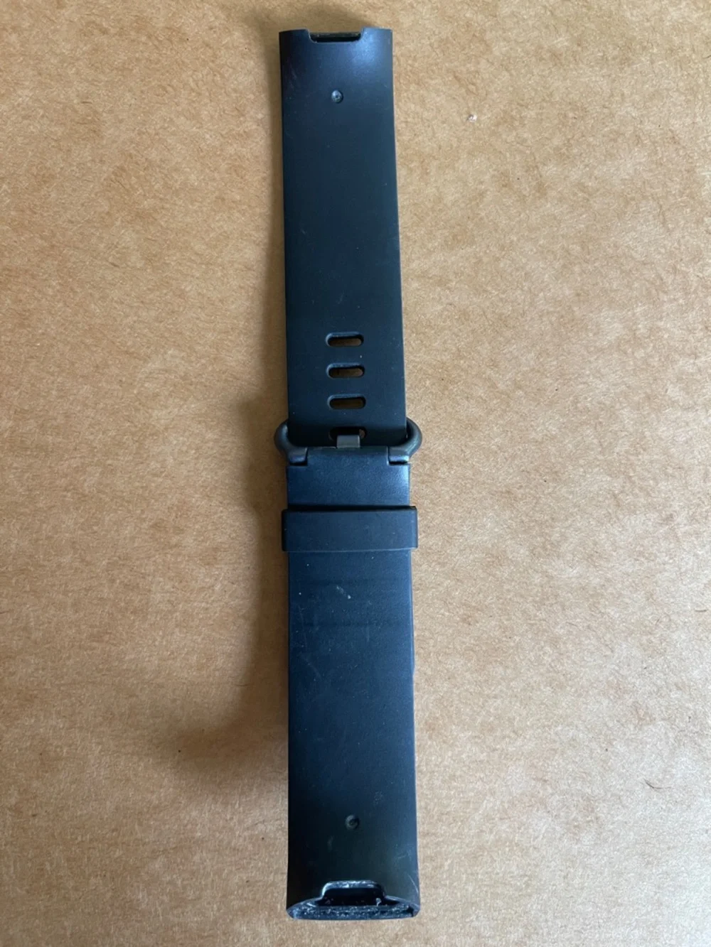Fitbit Charge 4 or Charge 3 Black Textured Silicone Band Size Large 6.7